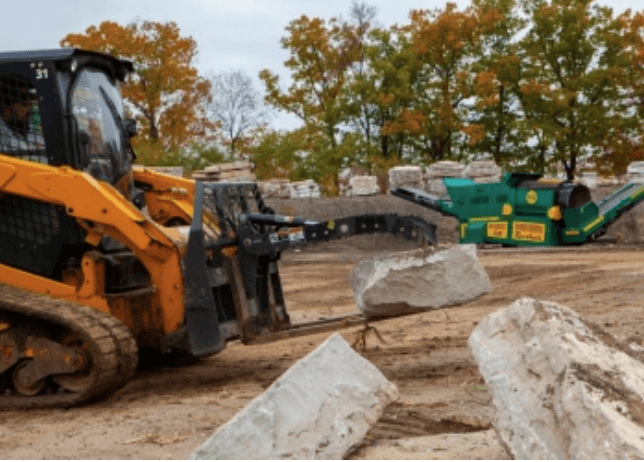 Paladin attachment to a skid steer