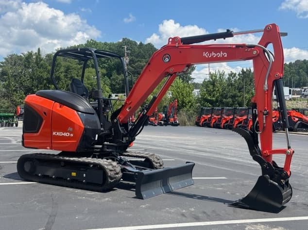 Kubota KX040-5R1A compact excavator with backhoe bucket at PowerQuip in Albertville, Alabama